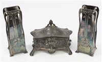 Lot 930 - Good pair of WMF Britannia metal...