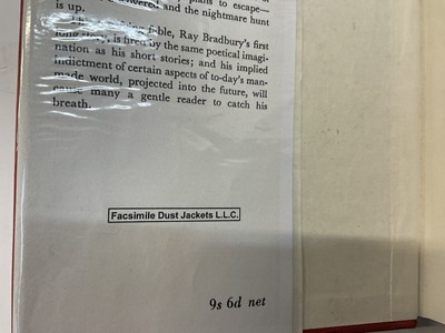 Lot 1596 - Ray Bradbury - Fahrenheit 451, 1954 first edition, facsimile dust jacket