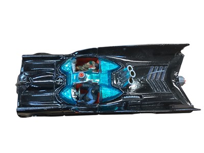 Lot 1754 - Corgi diecast 1966 First Issue Batmobile No.267 & 1968 First Issue Batboat & Trailer No.107, both boxed, plus autographed Batman (Adam West) & Robin (Burt Ward) framed photograph, 41...