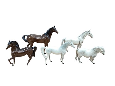 Lot 1303 - Six various Royal Doulton horses