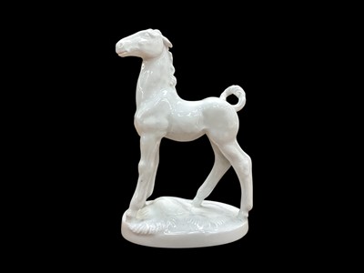 Lot 1307 - 20th century Meissen model of a horse, no. A 11361, 18.5cm high