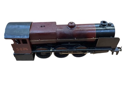 Lot 1776 - Railway O gauge live steam LMS locomotive & tender 4-6-0 maroon livery No. 5874 plus 4-4-0 black livery both with tenders