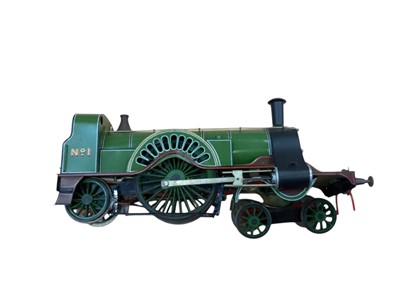 Lot 1781 - Railway O gauge scratch built locomotive & tender 4-4-2 LA France No. 102 plus GNR Stirling single No.1