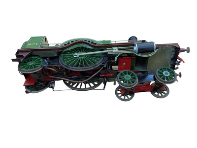 Lot 1781 - Railway O gauge scratch built locomotive & tender 4-4-2 LA France No. 102 plus GNR Stirling single No.1