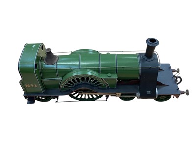 Lot 1781 - Railway O gauge scratch built locomotive & tender 4-4-2 LA France No. 102 plus GNR Stirling single No.1