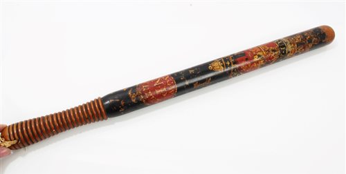 Lot 940 - George IV Bow Street truncheon painted with...