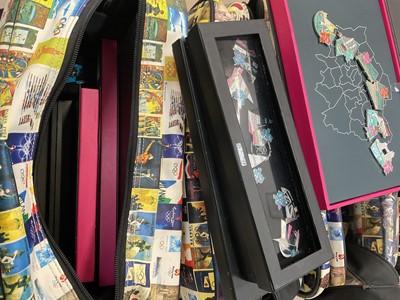 Lot 2601 - Extensive collection of London 2012 Olympic related memorabilia to include large collection of Olympic enamel badges, two limited edition enamel plaques by Charles Fazzino, in original tin boxes...