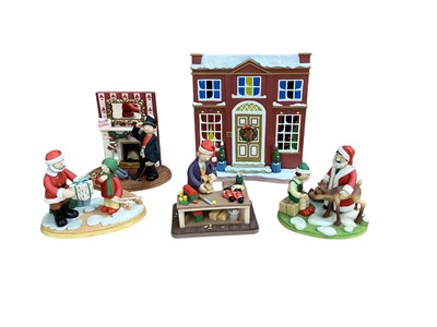 Lot 1310 - Five Robert Harrop limited edition Camberwick Green figures - Seasonal Sweep 390/1500, Home For Christmas 960/1000, A Chigley Christmas 457/600, Jingle Bell 457/500 and Yuletide Toys 133/200 (all...