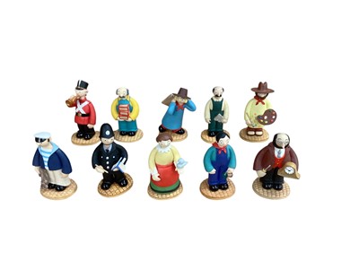 Lot 1312 - Collection of 10 Robert Harrop Camberwick Green figures - The Artist CG52, Windy Miller CG61, Bugler CG60, Dora Minton CG59, P.C.McGarry CG62, Walter Harkin CG50, Mr Fletcher CG47, Mr Platt CG44...