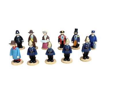 Lot 1313 - Collection of 11 Robert Harrop Camberwick Green figures - Windy Miller CG01, Jonathan Bell CG03, Mrs Honeyman CG04, The Mayor CG05, Dr Mopp CG06, Peter Hazel CG07, P.C.McGarry CG08, Captain Flac...