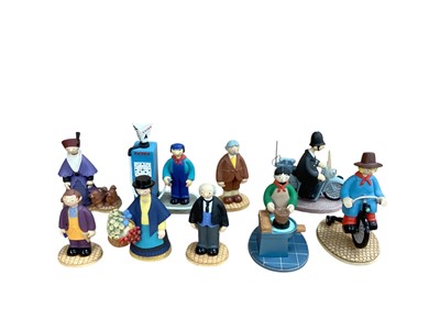 Lot 1315 - Collection of 9 Robert Harrop Camberwick Green figures - Nibs Minton CG24, Mrs Cobbit CG25, Lord Belborough CG26, Bracket CG27, Mrs Lovelace CG28, Mrs Lovelace CG28, Windy Miller CG29, Harry Far...