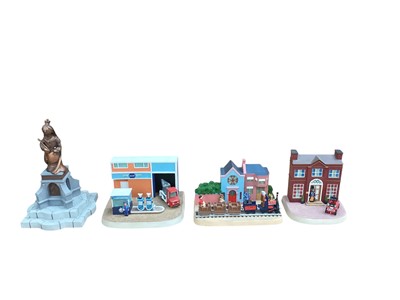 Lot 1317 - Collection of 12 Robert Harrop Camberwick Green miniature buildings - Trumpton Townhall CGM01, Trumpton Firestation CGM02, Colley's Hill CGM03, Pippen Fort CGM04, The Post Office CGM05, The Bake...