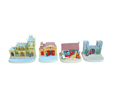 Lot 1317 - Collection of 12 Robert Harrop Camberwick Green miniature buildings - Trumpton Townhall CGM01, Trumpton Firestation CGM02, Colley's Hill CGM03, Pippen Fort CGM04, The Post Office CGM05, The Bake...