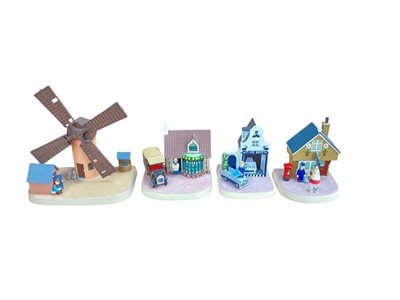 Lot 1317 - Collection of 12 Robert Harrop Camberwick Green miniature buildings - Trumpton Townhall CGM01, Trumpton Firestation CGM02, Colley's Hill CGM03, Pippen Fort CGM04, The Post Office CGM05, The Bake...