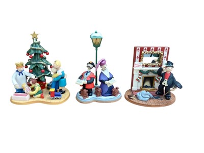 Lot 1318 - Collection of 11 Robert Harrop limited edition Camberwick Green Christmas figures - Christmas Post CGCS02 880/1000, Windy Wonderland CGCS03 1167/1500, Trumpton Cheer CGCS04 1535/2000, Seasonal S...