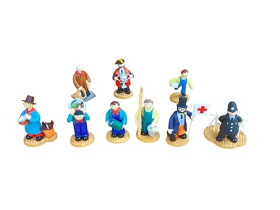 Lot 1325 - Collection of 12 Robert Harrop Camberwick Green figures - Roger Varley On Motorbike CG78, Mr Crockett In Van CG79, Mr Gubbins Dustman CG80, Mr Sneed Dustman CG81, Mr Robinson Window Cleaner CG82...