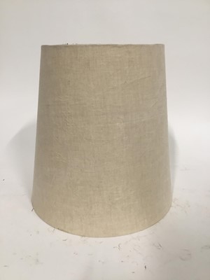 Lot 183 - Cream wrinkled linen tapered shade, 36cm high