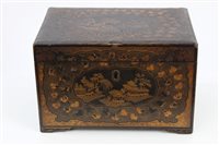 Lot 951 - 19th century Chinese black papier mâché and...