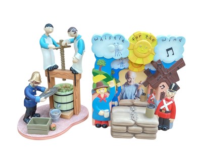 Lot 1330 - Collection of 6 Robert Harrop Camberwick Green figures including some limited editions - Cuthbert & The Cider Press Apples Galore CGS08, Mickey Murphy Fishing CGS21, Dr Mop In His Car CG63,...