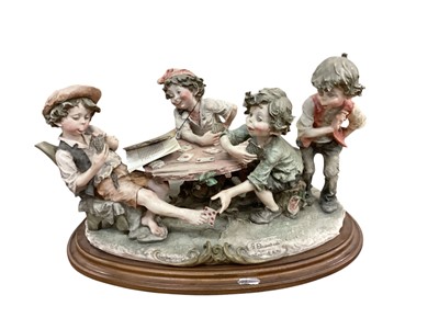 Lot 1333 - Capodimonte Giuseppe Armani figure group - The Cheats