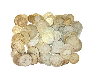 Lot 587 - G.B. - Mixed pre 1920 silver coins (N.B. Estimated face value £9) (Qty)