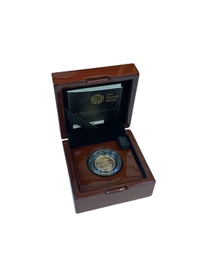 Lot 591 - G.B. - Gold proof Half Sovereign Elizabeth II 2014 (N.B. Cased with Certificate of Authenticity) (1 coin)