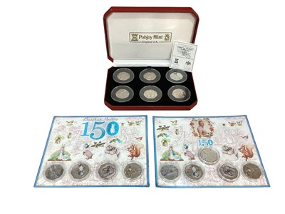 Lot 594 - G.B. - Mixed coinage to include Isle of Man Pobjoy cupro-nickel 'Days of Christmas' six coin 50p collection 2007, cased with Certificate of Authenticity, Royal Mint Beatrix Potter colour enamel...