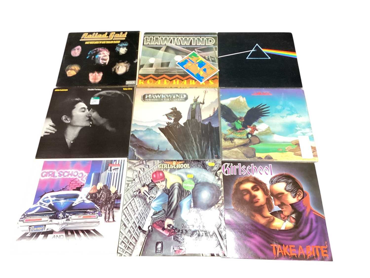 Lot 2280 - Collection of records, including Ian Dury, Rolling Stones, Judas Priest, Deep Purple, Uriah Heep, Bad News, etc (1 box)