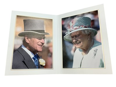 Lot 1508 - Royalty signed (auto pen) Elizabeth R & Philip Christmas card 2013.