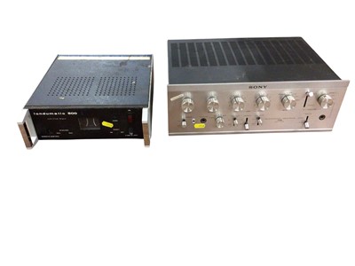 Lot 2285 - Group of audio equipment, including a Pioneer TX-8100 stereo tuner, Armstrong 521 amplifier, boombox, etc