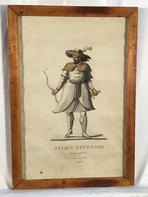 Lot 83 - Jacques Charles Bar hand-coloured engraving of a Muscovite, 1786, 36cm x 24cm, in glazed frame