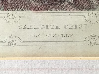 Lot 82 - Carlotta Grisi 'La Giselle' hand-coloured stipple engraving by H. Robinson after Chalon