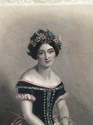 Lot 82 - Carlotta Grisi 'La Giselle' hand-coloured stipple engraving by H. Robinson after Chalon