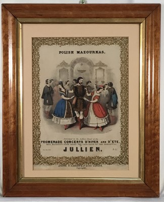 Lot 85 - Colour lithograph of Polish Mazourkas by H. C. Maguire published Stannard & Co, 33.5cm x 22.5cm, in maple frame