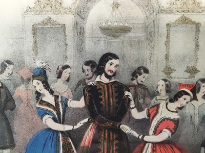 Lot 85 - Colour lithograph of Polish Mazourkas by H. C. Maguire published Stannard & Co, 33.5cm x 22.5cm, in maple frame