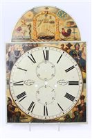 Lot 1002 - Rare Regency finely painted Masonic Clocksck...