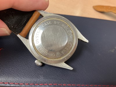 Lot 706 - 1960s Tudor Oyster Prince stainless steel wristwatch on tan leather strap
