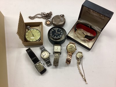 Lot 1070 - Collection of vintage watches, wristwatches and parts