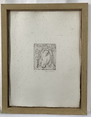 Lot 19 - Marcia Blakenham etching - Woman in a Tree, signed and numbered 6/16 in pencil below, in glazed frame