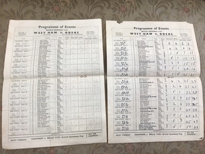 Lot 55 - Collection of 1940s-1960s programmes to include West Ham Stadium Speedway, theatre programmes etc