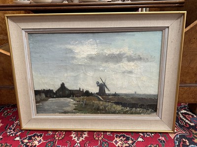 Lot 1076 - *Edward Seago (1910-1974) oil on canvas - Norfolk Farm, 51cm x 76cm, framed