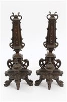 Lot 1009 - Good pair of 19th century French bronze...