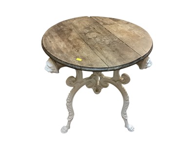 Lot 1273 - Victorian cast iron pub table