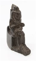 Lot 1011 - Ancient Egyptian carved stone funerary figure,...