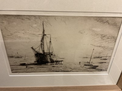 Lot 279 - James McBey (1883-1959) etching, marine scene