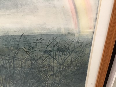 Lot 1166 - *Richard Bawden (1936-2024) signed coloured etching - 'The Rainbow', 1/60, 53cm x 41cm, in glazed frame