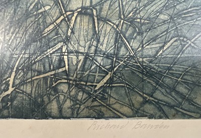 Lot 1166 - *Richard Bawden (1936-2024) signed coloured etching - 'The Rainbow', 1/60, 53cm x 41cm, in glazed frame