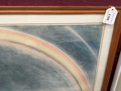 Lot 1166 - *Richard Bawden (1936-2024) signed coloured etching - 'The Rainbow', 1/60, 53cm x 41cm, in glazed frame
