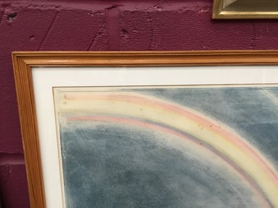 Lot 1166 - *Richard Bawden (1936-2024) signed coloured etching - 'The Rainbow', 1/60, 53cm x 41cm, in glazed frame