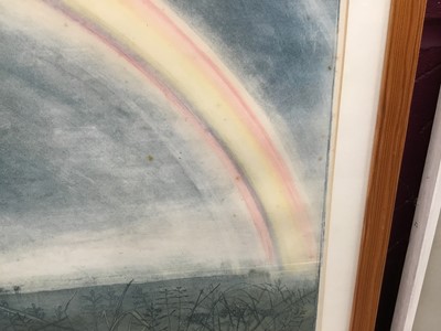 Lot 1166 - *Richard Bawden (1936-2024) signed coloured etching - 'The Rainbow', 1/60, 53cm x 41cm, in glazed frame